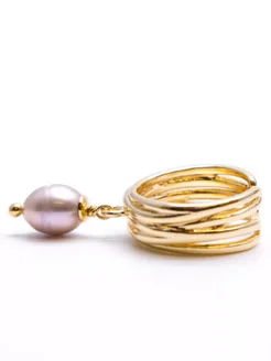 2011 Кольцо с танцующей жемчужиной дизайнерское тренд сезона LaLila Jewelry 377025190 купить за 1 360 ₽ в интернет‑магазине Wildberries