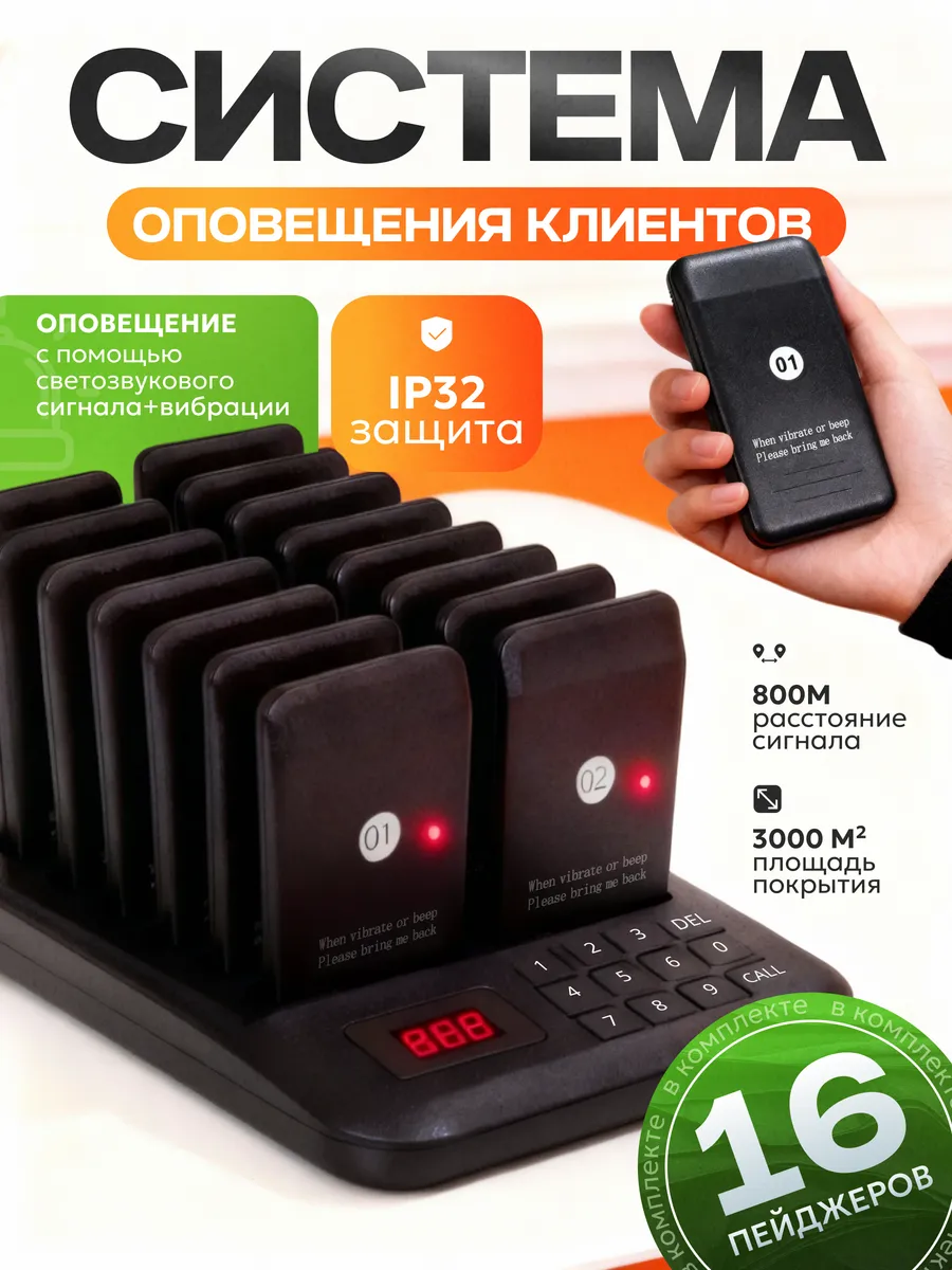 Пейджеры для оповещения клиентов ресторана