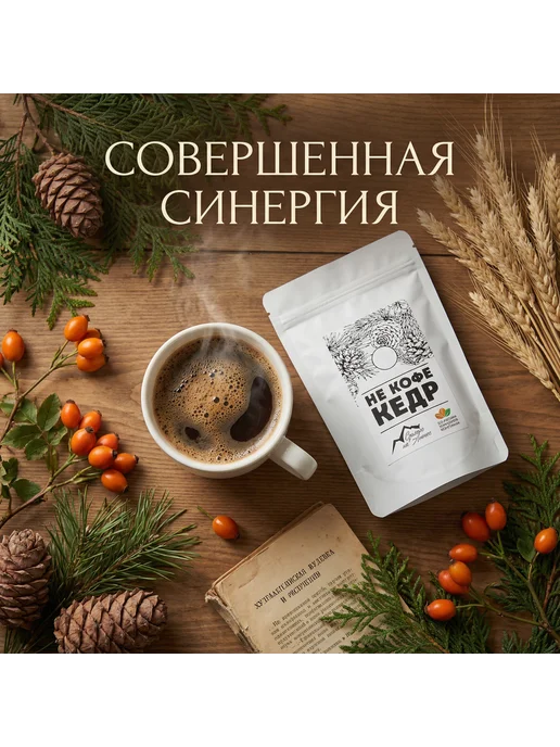 Алтайская Ореховая Компани НеКофе Кедр Облепиха кофейный напиток 180 гр, 180 г, фото 2