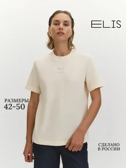 Футболка с вышивкой из хлопкового трикотажа ELIS 377424730 купить за 4 123 ₽ в интернет‑магазине Wildberries