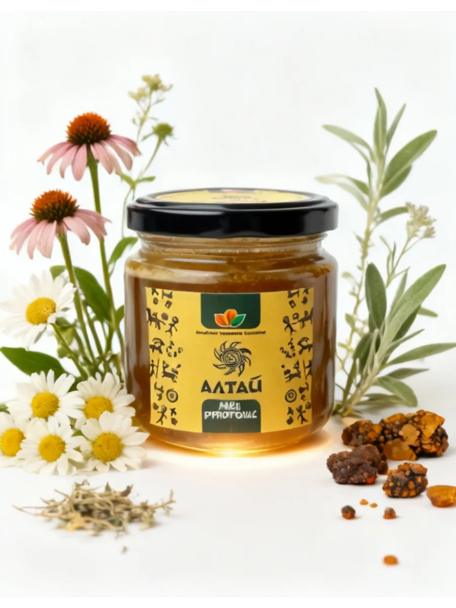 Алтайский мёд с прополисом 250гр 1шт