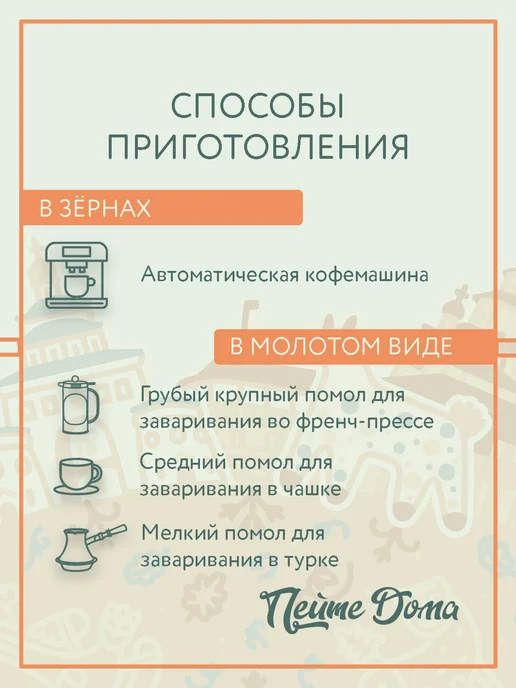 Пейте Дома Кофе в зернах 1 кг Премиум, 1 кг, фото 5