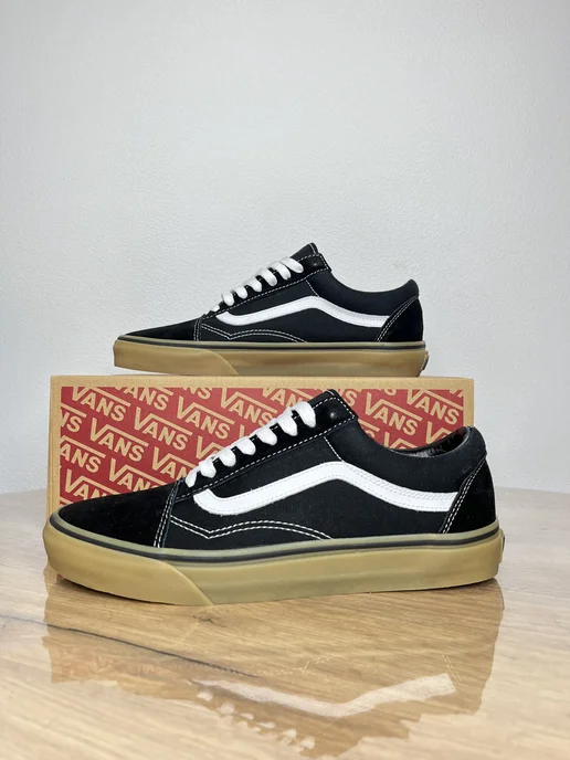 Meg Mix Кеды Ванс Old Skool (suede Canvas) Black white brown, черный