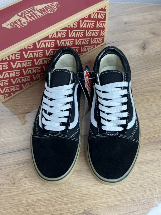 Meg Mix Кеды Ванс Old Skool (suede Canvas) Black white brown, черный, фото 2