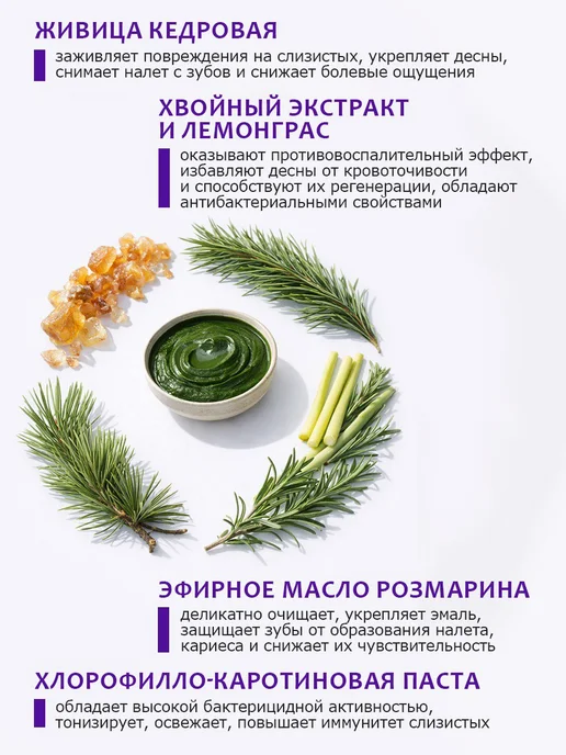 крымский травник Зубная паста от воспаления десен с живицей 100 г, 100 г, фото 3