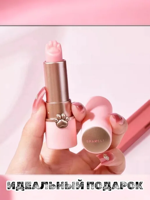 BeautyButik Гигиеническая помада в форме лапки, розовый, фото 4