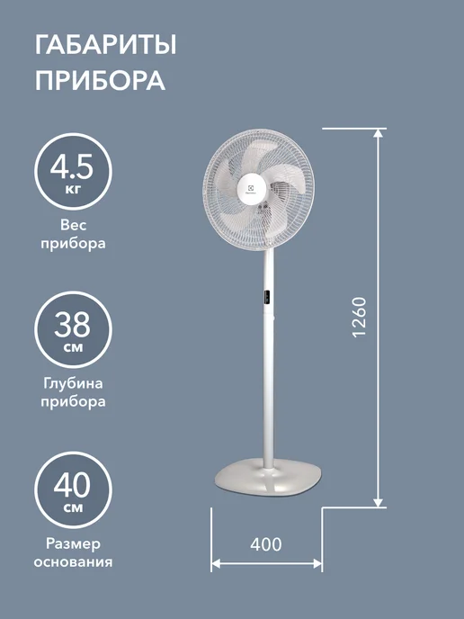Electrolux Вентилятор напольный EFF-1002i, белый, фото 5