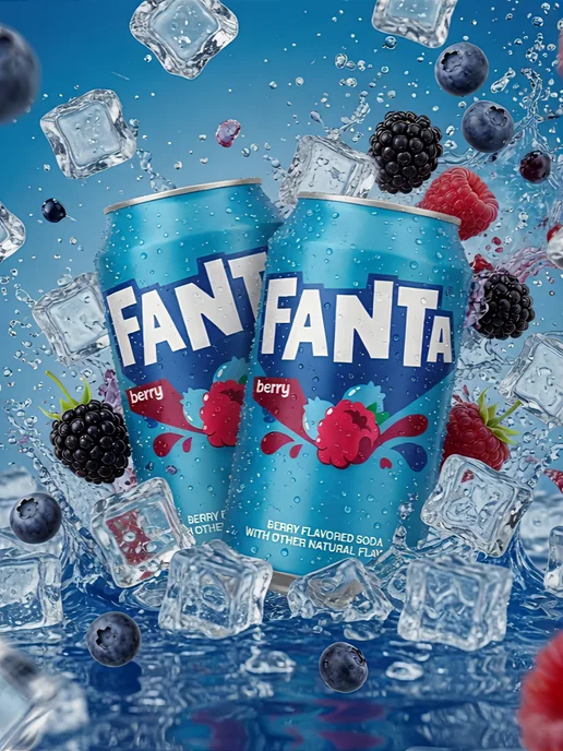 fanta Напиток газированный лесные ягоды, 2 шт. по 355 мл, 2 шт, 355 мл