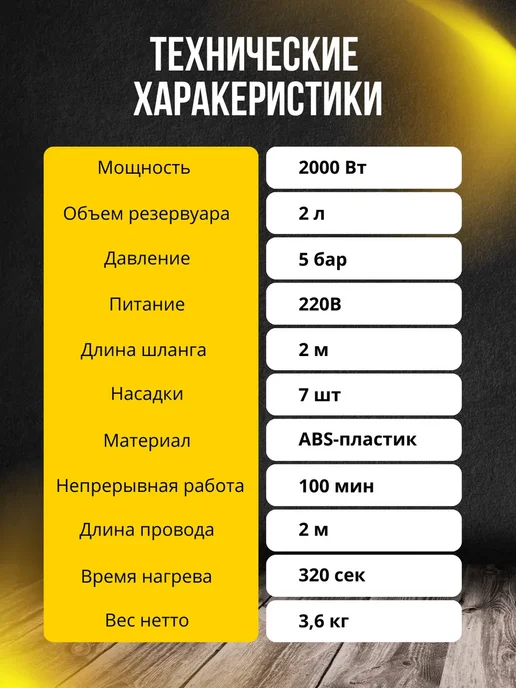 Инвент Пароочиститель для уборки, черный, фото 5