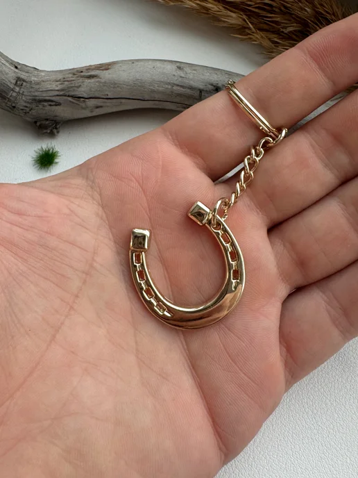 Keyring Брелок Подкова, желтый, фото 3