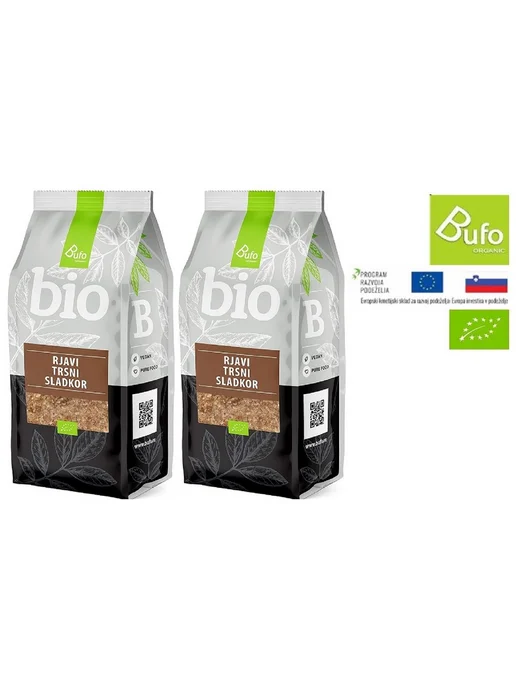 Bufo Eko сахар тростниковый демерара Словения 500 гр, 2x500