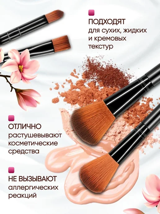 Forever Beauti Набор кистей для макияжа в футляре 12 шт, 12 шт, фото 6