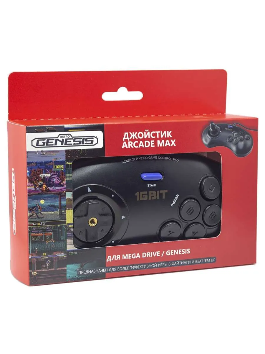 Retro Genesis 16 Bit Arcade Max джойстик проводной Retro Genesis 16 Bit Arcade Max джойстик проводной