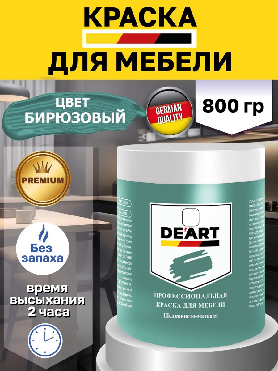 Краска для мебели и декора бирюзовый