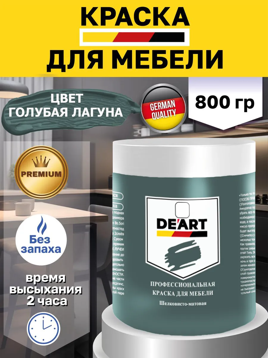 Краска для мебели и декора голубая лагуна