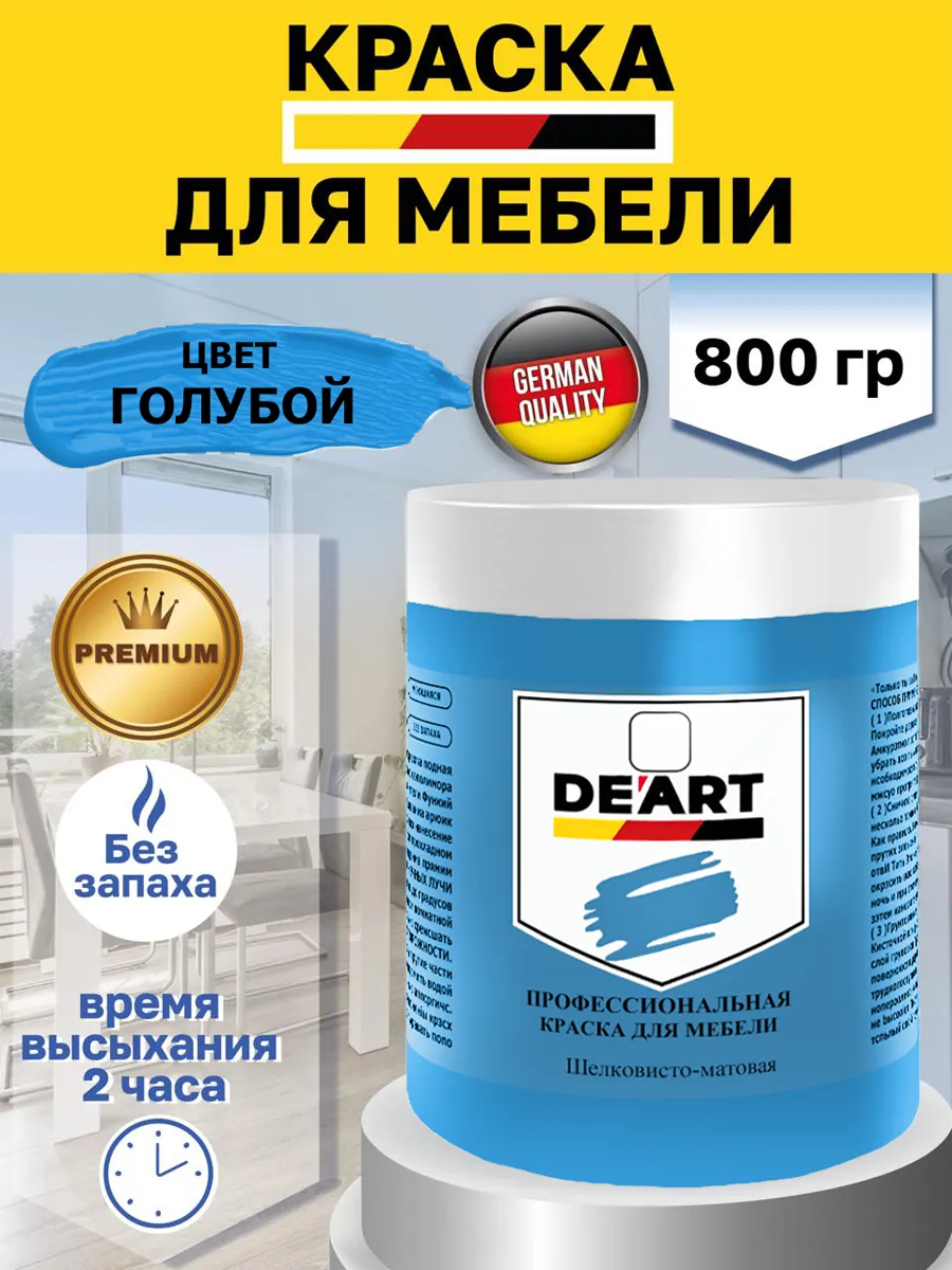 Краска для мебели и декора голубой