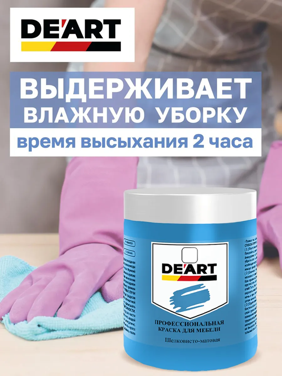 Краска для мебели и декора голубой фото 4