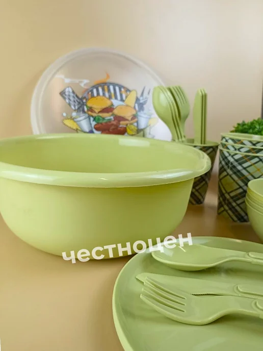 Набор для пикника на 4 персоны 25 пред. 20 04, зеленый, фото 8