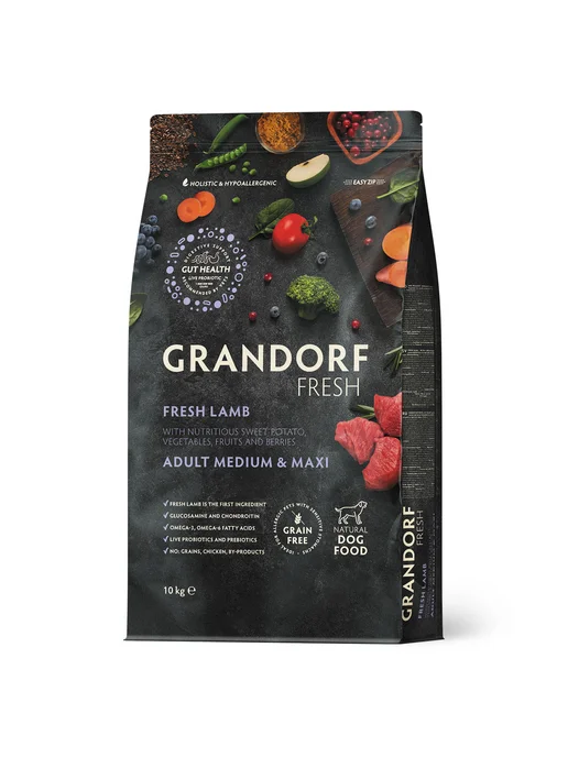 Сухой корм Grandorf' для собак, беззерновой, крупные, средние, 10 кг