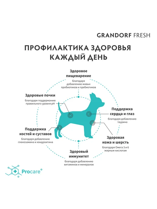 Сухой корм Grandorf' для собак, беззерновой, мелкие, 1 кг, фото 8