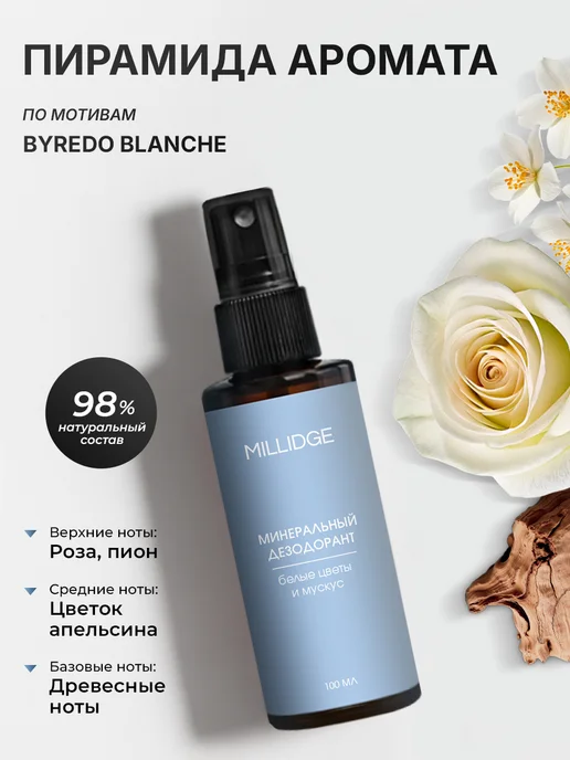 MILLIDGE Минеральный дезодорант спрей, 100 мл, фото 4