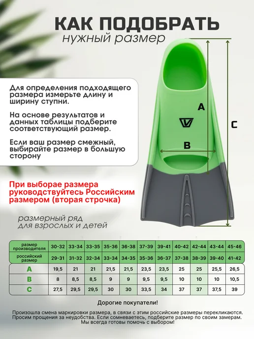 Virtey Ласты для плавания детские и взрослые короткие, серый, фото 2