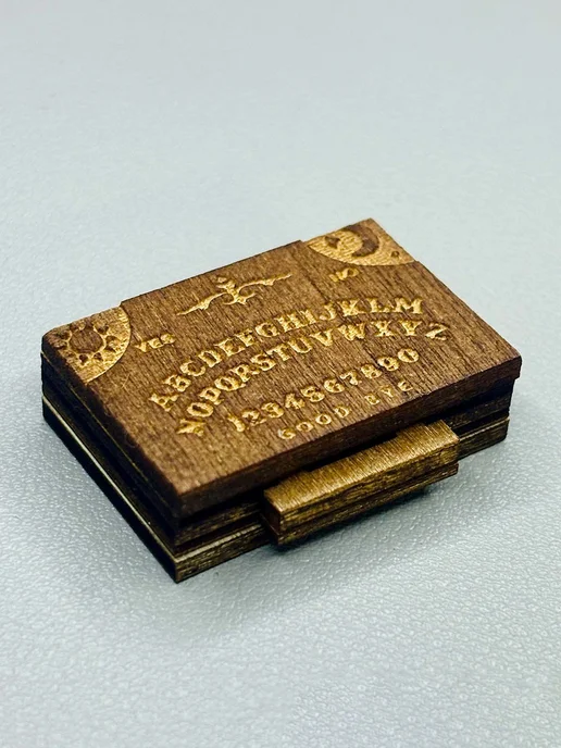 LAWE Toy Palace Деревянная мини-доска Ouija Board для кукольного домика, серый, фото 2