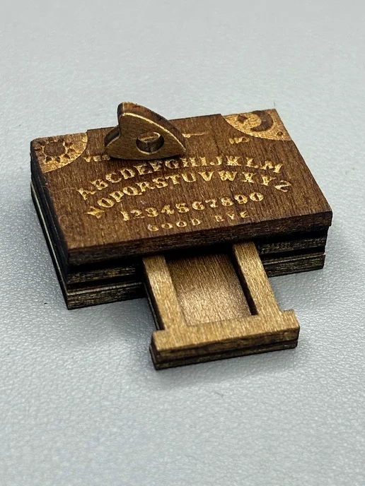 LAWE Toy Palace Деревянная мини-доска Ouija Board для кукольного домика, серый, фото 3