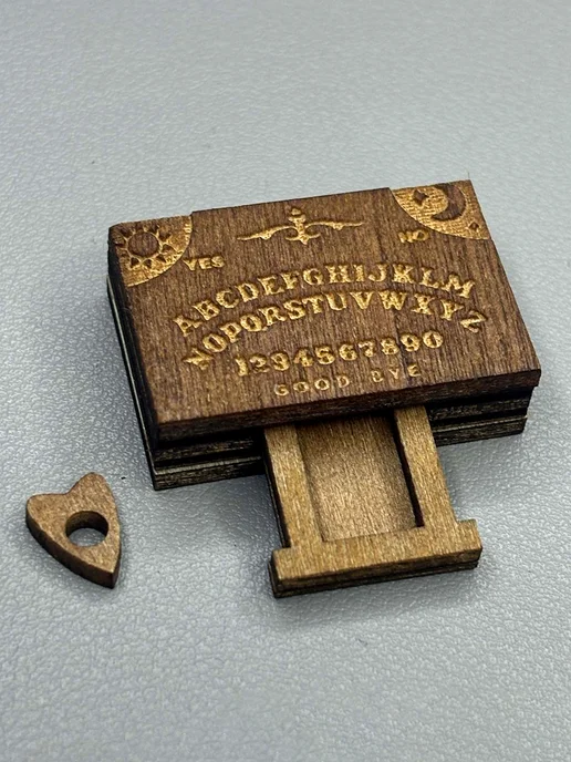 LAWE Toy Palace Деревянная мини-доска Ouija Board для кукольного домика, серый, фото 4