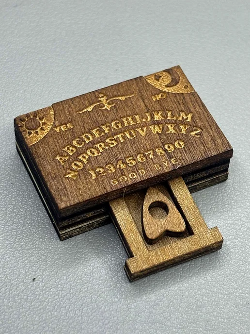 LAWE Toy Palace Деревянная мини-доска Ouija Board для кукольного домика, серый, фото 5