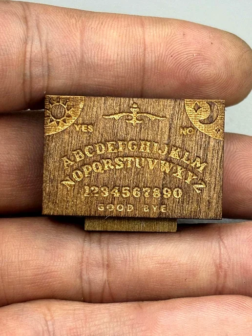 LAWE Toy Palace Деревянная мини-доска Ouija Board для кукольного домика, серый, фото 7