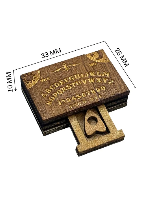 LAWE Toy Palace Деревянная мини-доска Ouija Board для кукольного домика, серый, фото 8