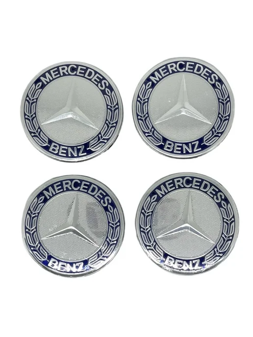 Колпачки на литые диски Mercedes 75 мм, синий, фото 4