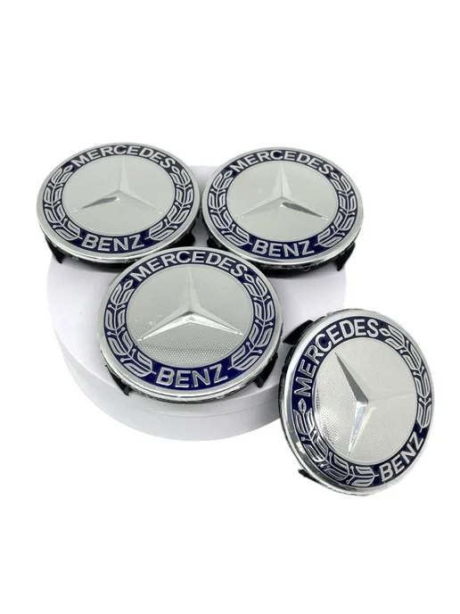 Колпачки на литые диски Mercedes 75 мм, синий, фото 5
