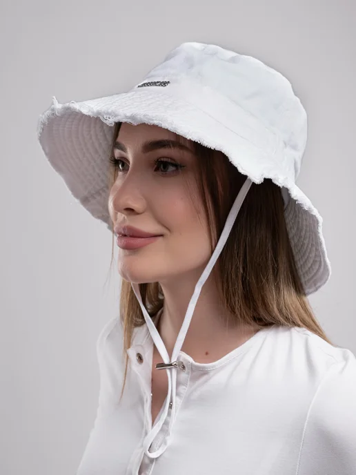 ArK Hat Панама летняя пляжная, белый, фото 2