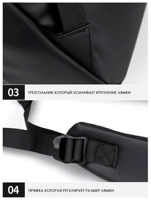 Современный портфель для бизнеса и учебы, черный, фото 3