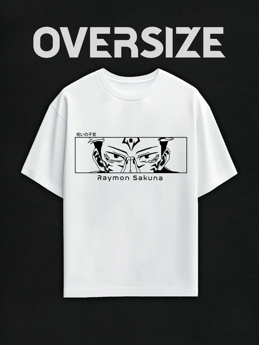 Футболка оверсайз Сукуна, аниме Магическая битва