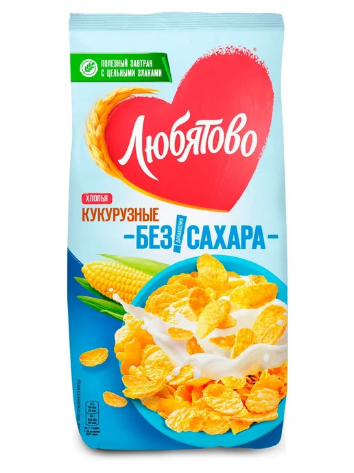 Готовый завтрак «Любятово» хлопья кукурузные, вариант