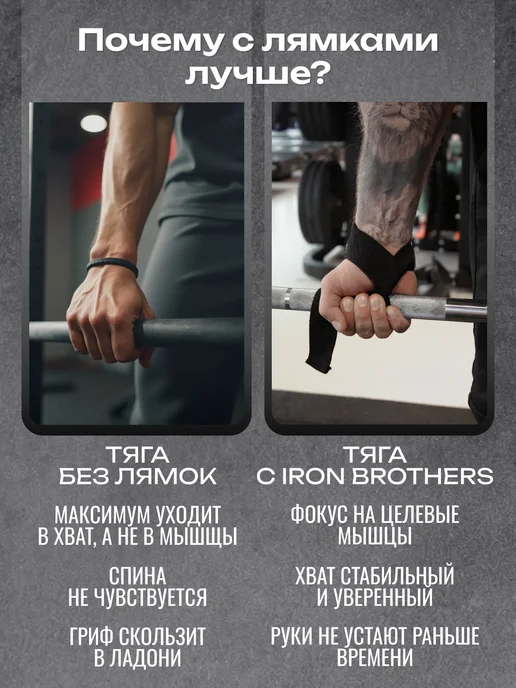 IRON BROTHERS Лямки для тяги ГРАФИТ спортивные, черный, фото 4