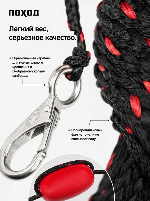 поход Якорь для лодки ПВХ 4 кг с веревкой 15 метров и буйком, 1,5 кг, фото 6