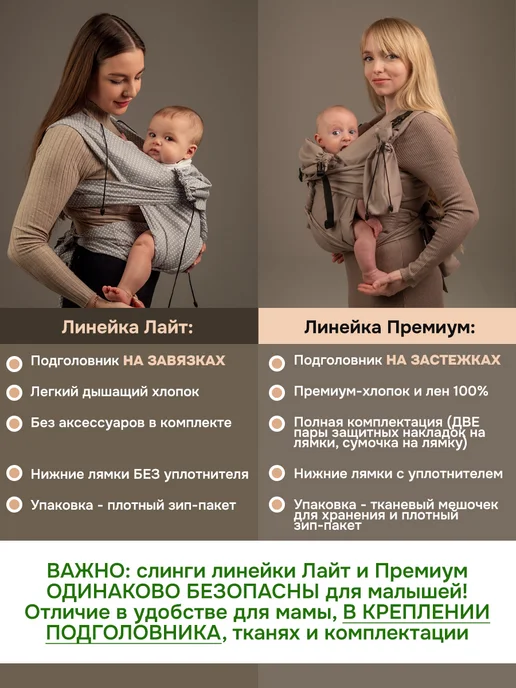 Слингуля Май слинг для новорожденных, серый, фото 6