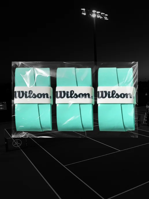 Намотка для теннисной ракетки WILSON Бирюзовый, 3 шт, 3 шт, фото 2