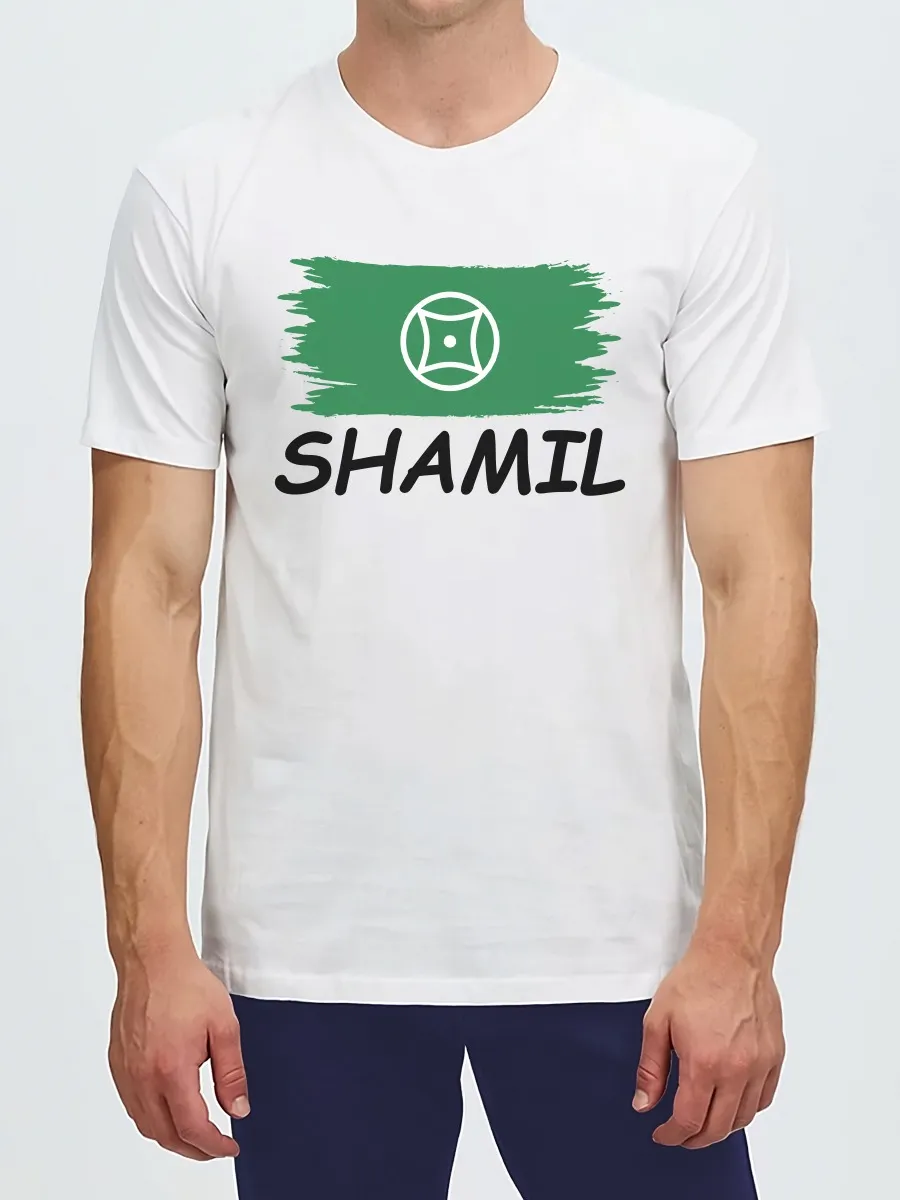 Футболка Shamil Карачаевский Текмет Флаг/гранж/Шамиль