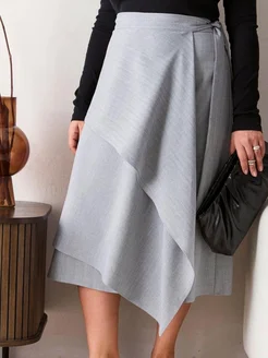 Юбка на запах миди Rozova collection 379326593 купить за 3 120 ₽ в интернет‑магазине Wildberries