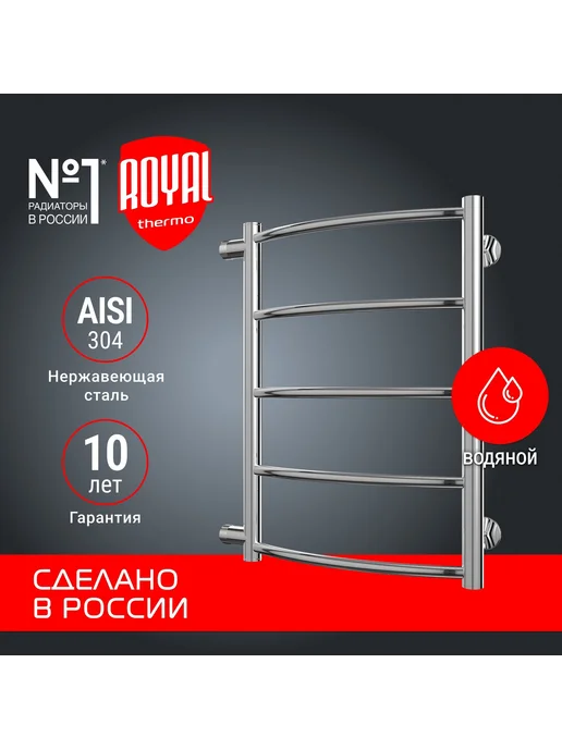 Royal Thermo Полотенцесушитель RT Трапеция П5 400х596 БП м о 500, 400x596