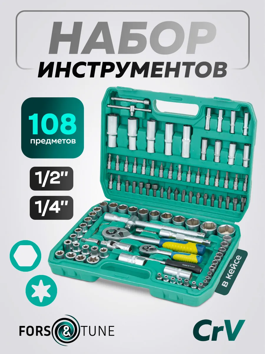 Набор инструментов для автомобиля 108 предметов
