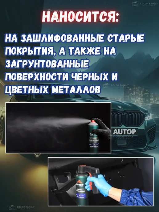 AUTOP PROFESSIONAL Грунт акриловый выравнивающий для автомобиля, серый, фото 5