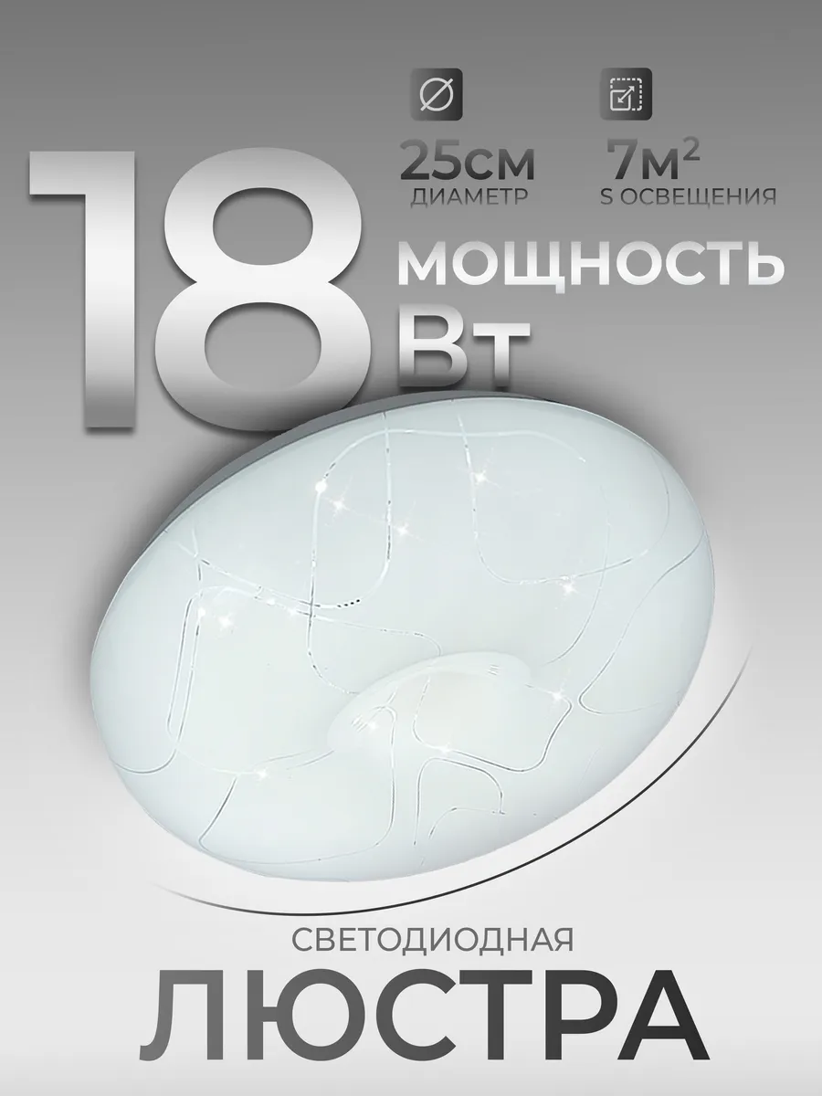 Люстра потолочная светодиодная для кухни спальни коридора