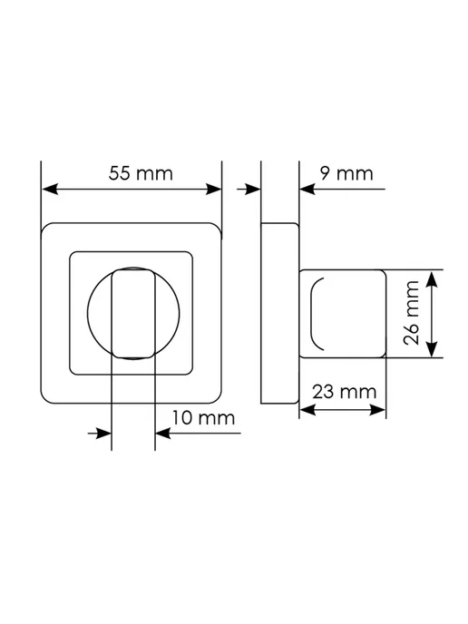 MORELLI Завертка сантехническая MH-WC-S55 GR PC, серый, фото 2