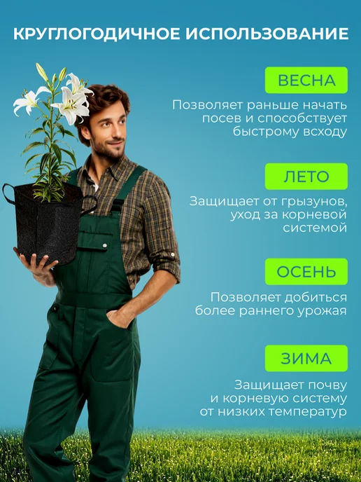 BAGPOT Горшок для рассады и растений текстильный 2,5 л 7 шт, 15 л, 3 шт, фото 4